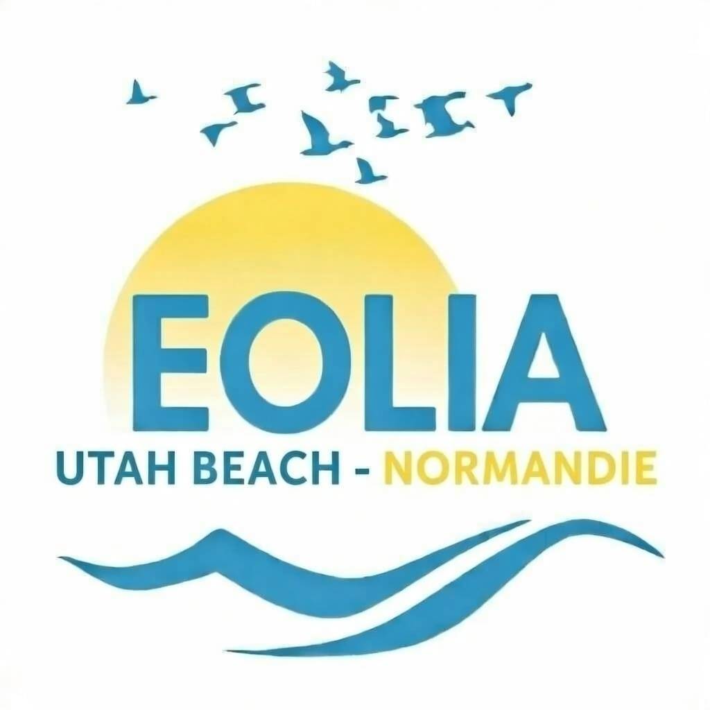 Eolia Normandie Utah beach, char à voile logo